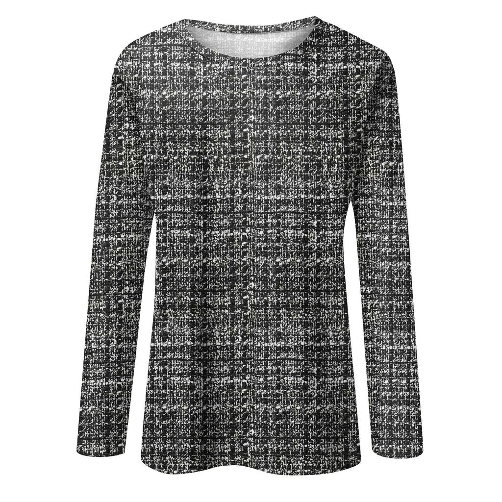 Long Sleeve Shirts For Women Cute Print Graphic Tees Blouses Casual Plus Size Basic Tops Pullover