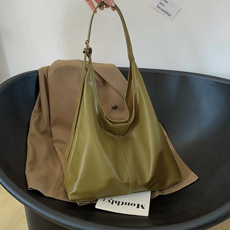 Large Capacity PU Material Tote Bag Versatile Women's Fashiable Single-shoulder Bag Casual Handbag