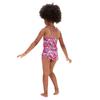 Speedo Baby Girls Learn To Swim Printed Thin Strap Frill One Piece Swimsuit