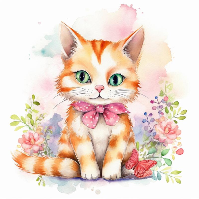 

T784 #котенок кошка стикер на стену детская комната фон украшение дома фреска гостиная обои забавная наклейка B-28x30cm-PET