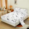 Cute Cartoon Cat Pattern Bed Hat Four-Piece Bedding Set Bedroom Dormitory Bedding Decoration