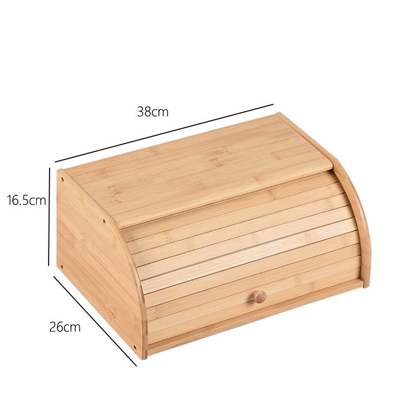 

Bamboo Bread Box with Pattern - Small Cake Storage, Acrylic Front