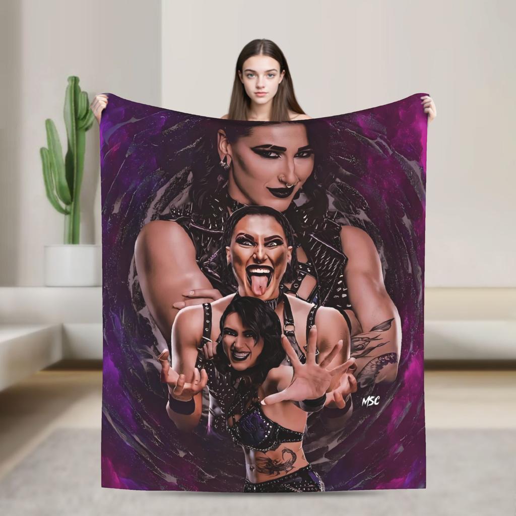 Rhea Ripley Cool Flannel Blanket  Soft Warm Throw Blanket for Home Decor Travel Fashion Bedspread Sofa Bed Cover