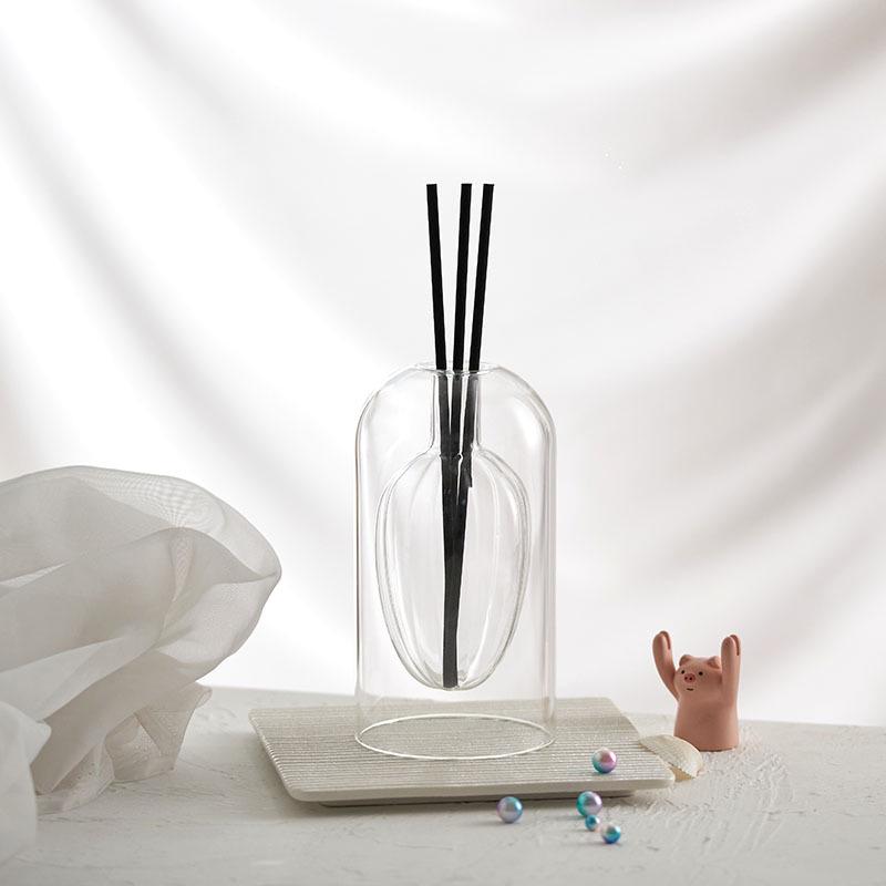 Simple Luxury Aroma Glass Vase - Muji-Inspired Essential Oil Holder