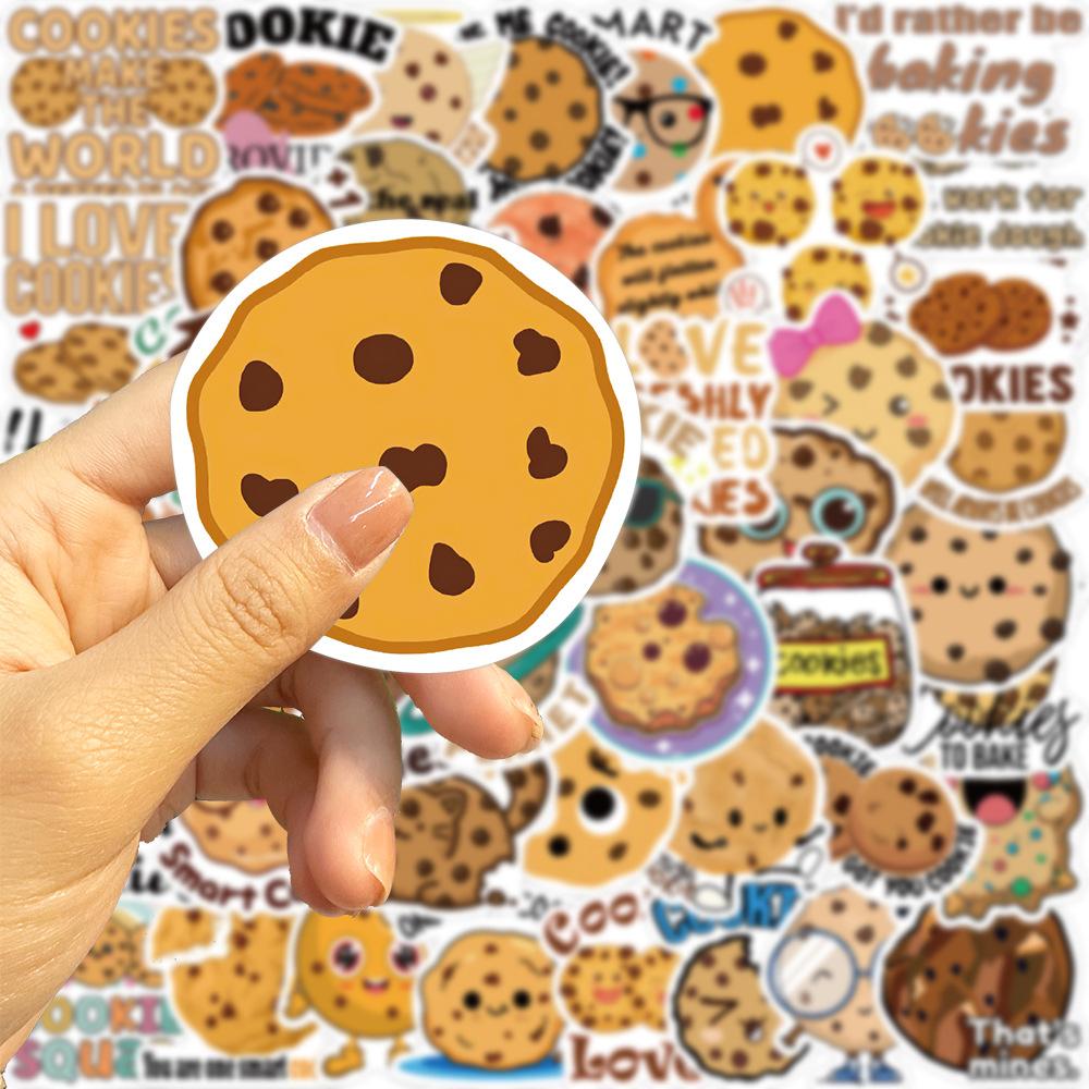 50 Cartoon Cookies Doodle Stickers Decorate Guitar Notebook Suitcase DIY Waterproof