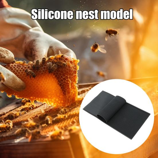 2 Pcs Silicone Beeswax Sheet Beeswax Press Embosser Machine Beeswax Honeycomb Making Mold for Beekeeping Accessory