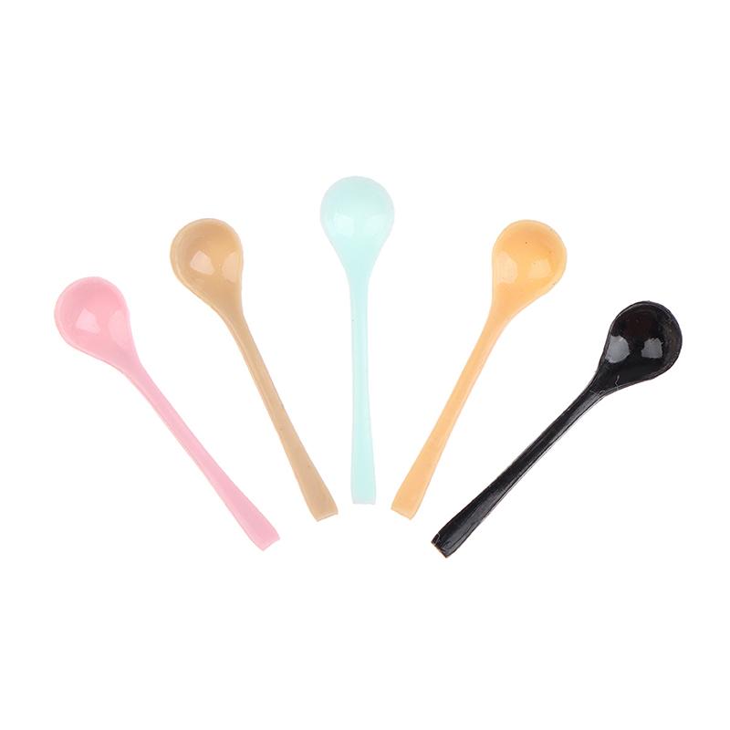 1 Stück Puppenhaus Zubehör Mini Eis Dessert Joghurt Löffel Dekoration