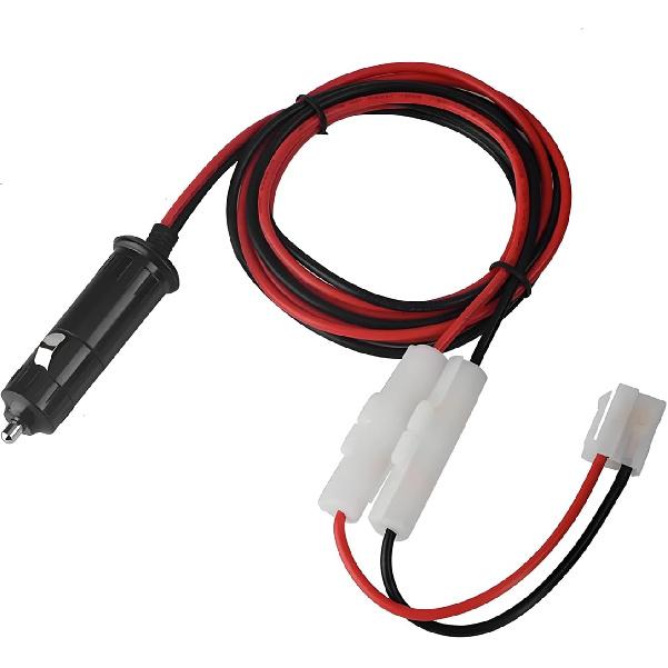 12V-14V 20A Male Plug Power Cable Cord for Mobile Radio, T-Shape Cigarette Lighter Adapter with Dual & High-Temp 105°C Wire for Car Radio