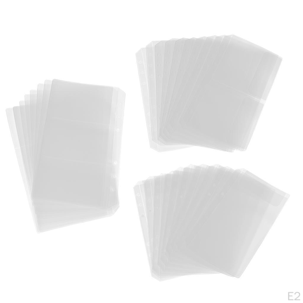 10set A6 with Pockets 6 Hole Loose Leaf Bag PVC Document Bags