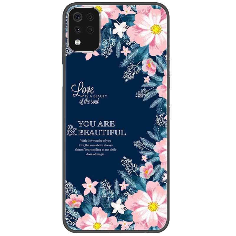 Phone Case For LG K42 K52 K62 Q52 Case Soft Painted Wolf Silicone Black Covers For LG K62 Cases K 42 Shockproof Funda for LGK52