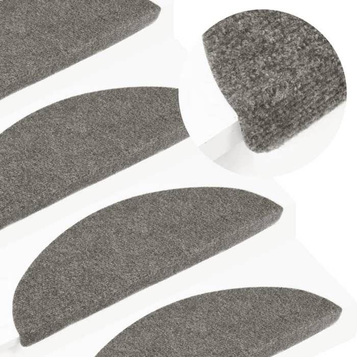 VidaXL Tapis d'Escalier Auto-adhésifs 10 pcs, Moquettes de Marches Antidérapantes, Protections d'Escalier, Décorations 355256