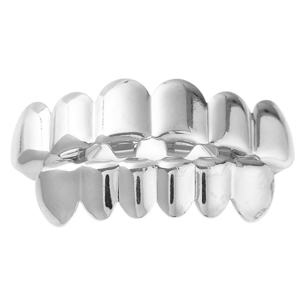 Set de grillz hip hop elegant pentru dinții de sus și de jos Capace detașabile pentru dinți Accesorii dentare de instalare ușoară pentru petreceri