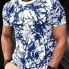 Men's Fashion 3D Printed Men's T-Shirt Round Neck Short Sleeve Trendy Street Wear