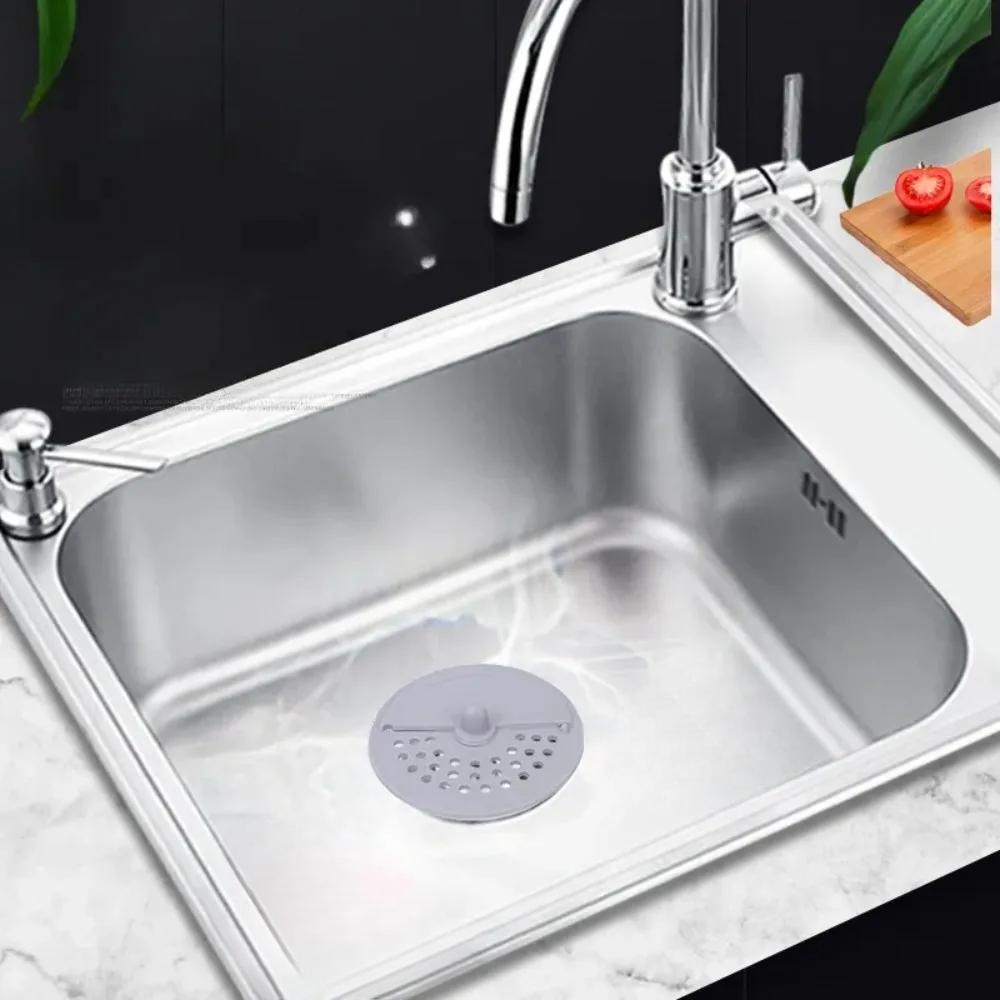 Hair Filter Sink Sewer Lid Deodorization Drainage Outlet Press Type Rotatable Adjustable Floor Drain Shower Drain Hair Catcher