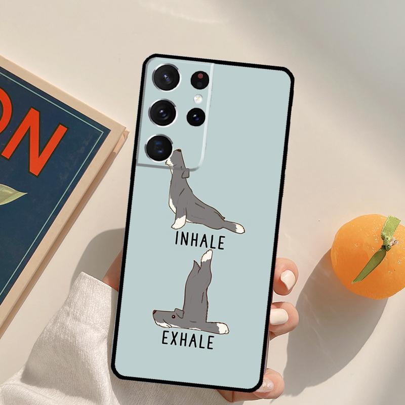 Cartoon Schnauzer Dog Case For Samsung Galaxy S21 S22 S23 Ultra S8 S9 S10 Note 10 Plus Note 20 Ultra S20 FE Coque