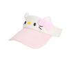 Baseball Cap Cycling Sunshade Net Cat Kt Cute Big Sunscreen Student Ki Brim Empty Top Hat Red Ytthello Summer