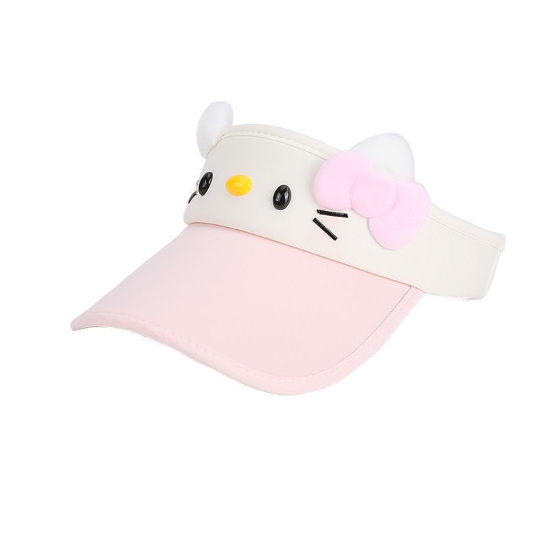 Baseball Cap Cycling Sunshade Net Cat Kt Cute Big Sunscreen Student Ki Brim Empty Top Hat Red Ytthello Summer