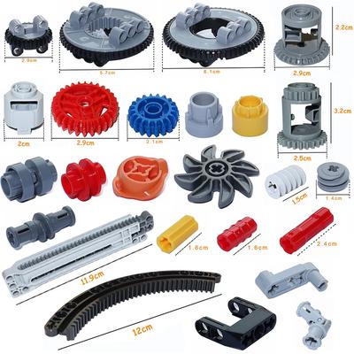 MOC Zahnradachse Serie Bausteine Zahnrad Drehplattform Zahnstange Differential Angetriebenes Mechanisches Technisches Teil Bausteine