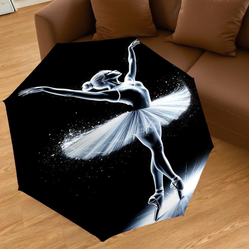 1pc Ballerina Dance Automatic Open/Close Umbrella with Windproof, 8-Rib Sturdy Canopy, Durable Ribs, Fashionable Design1224A