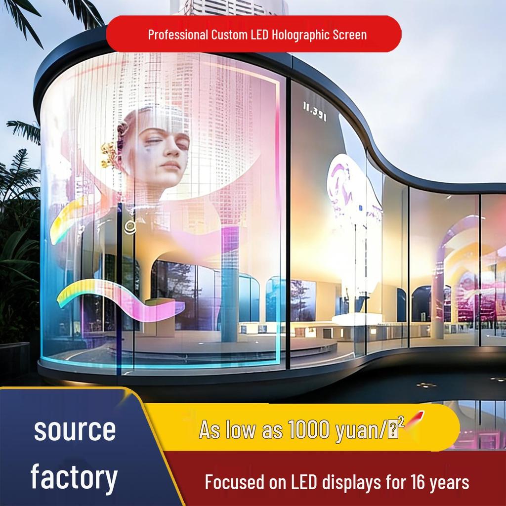 LED Transparent Outdoor Display: Holographic Crystal Film for Shop Windows