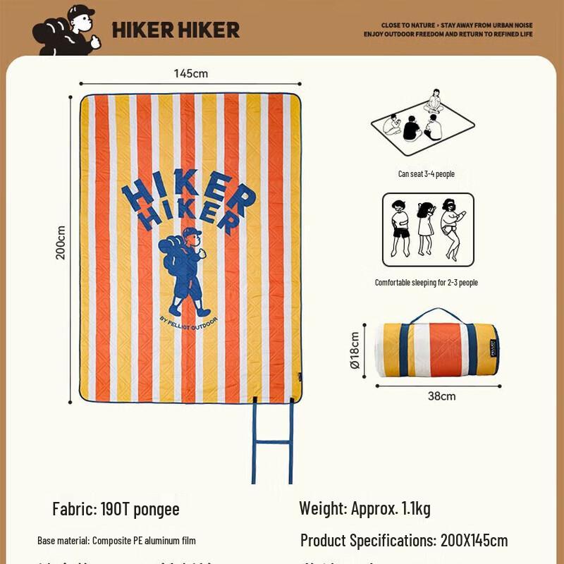 HIKER Striped Picnic Mat