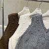 DIMANAF 2025 Autumn Women Sleeveless Vest Sweaters Knitting Buttons Oversize Casual Style Loose Sweater