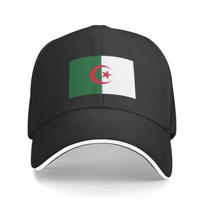 Czapka baseballowa z niestandardową flagą Algierii Ochrona przed słońcem Unisex Damska Regulowana Patriotyczna Czapka Taty Jesień