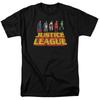 Justice League Of America Standing Above Mens T Shirt Black