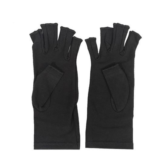 1 Pair Fitness Gloves Breathable Moisture Wicking Half Finger Open Fingers Effective Joint Pain Relief Three Sizes Optional Fingerless