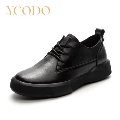 Lente Herfst Platte Grote Leren Studentenschoenen Meisjes Loafers