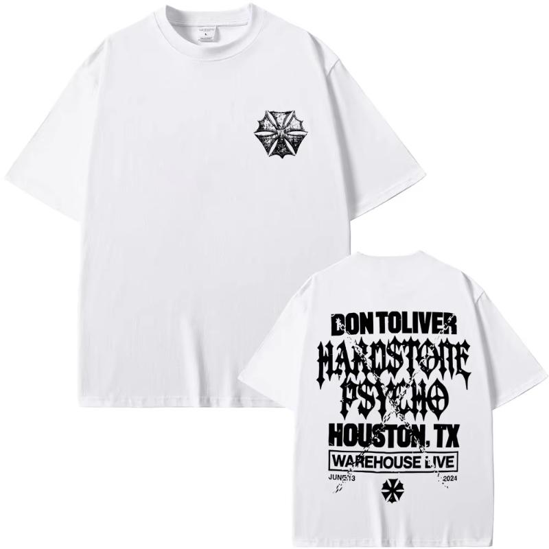 Rapper Don Toliver Hardstone Psycho Album Graphic T Shirt Unisex Hip Hop Oversized Gothic Tshirt Unisexs Vintage Punk Rock Tshirt S