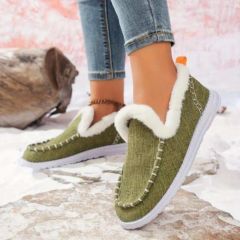 Bottes d'hiver confortables en laine EVA pour femmes, bottes intégrées décontractées, bottes de neige d'extérieur chaudes en peluche