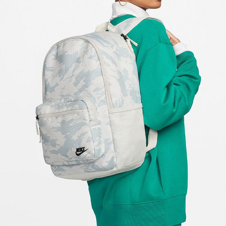 Nike Heritage Polyester Backpack Regular Unisex White Gray DQ5931-133