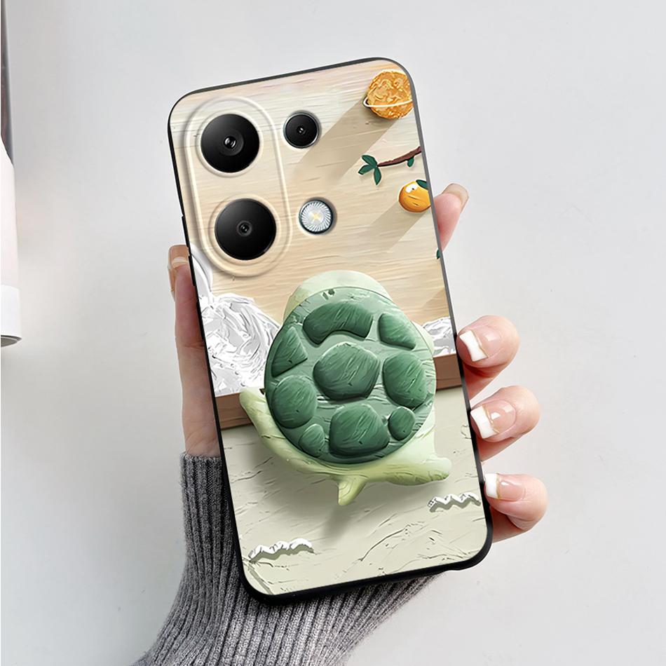 For Poco M6 Pro 4G Case Silicon Cover Soft Bumper for Xiaomi Poco M6 Pro M6Pro 4G Global Phone Cases M 6 Pro Cartoon TPU Shells