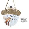 Ciondolo per porta Scoiattolo Craft Happy Print Ghiande Forma Legno Autunno Ornamento da appendere per la casa