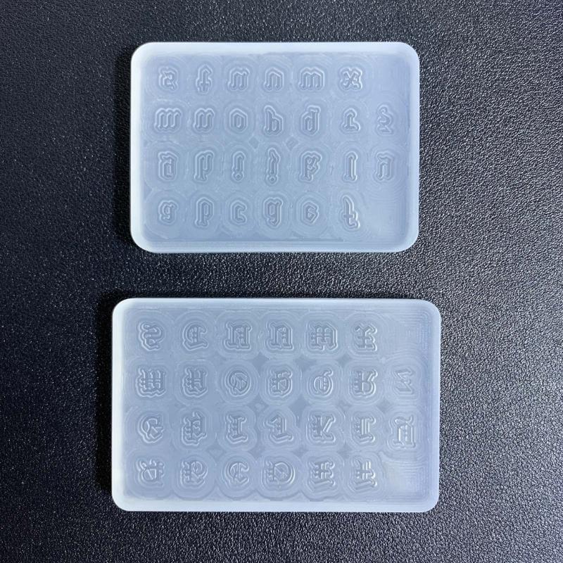 Gothic Style Alphabet Crystal Epoxy Mold Capital Letter Mold Goth Handmade Pendant Mold Creative-Jewelry Making Mold