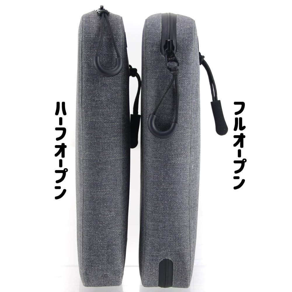 R250 Waterproof Smart Ride Pouch Super DX3 Double Coin Purse Gray Full-Open