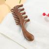Wide Thick Scalp Massage Comb 2 in 1 Head Meridian Hair Comb Natural Sandalwood Hairbrush  Gua Sha