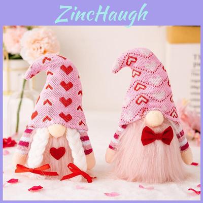 Adorable Pink Valentine's Day Figurines Cute Couple Decor Gifts For Love Celebration