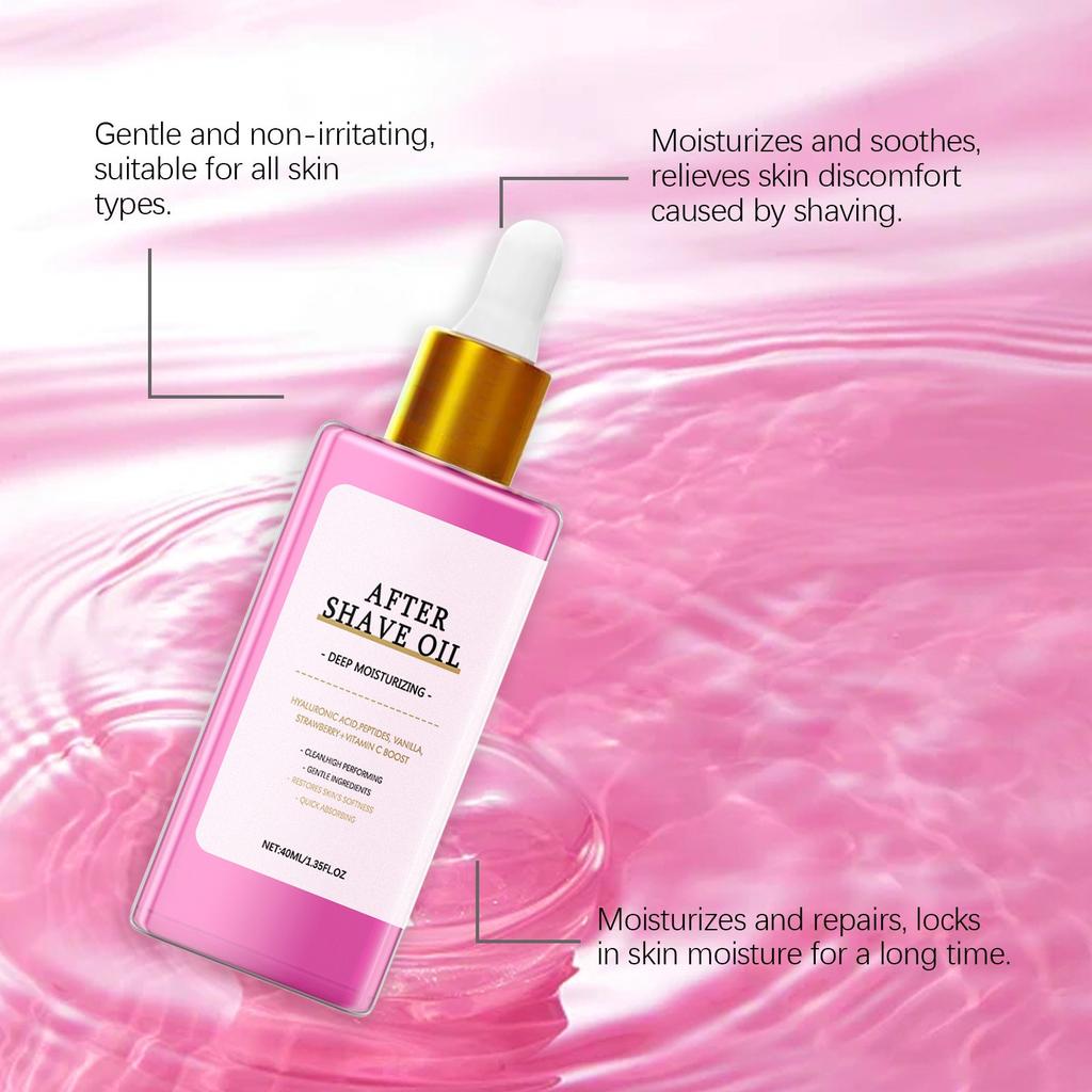Erdbeer-Aftershave-Öl spendet sanft Feuchtigkeit, macht die Haut weich und pflegt sie, 40 ml