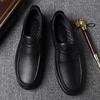 Fashion Comfortable Men's Genuine Leather Loafers Soft-Soled Slip-On Flats Versatile Casual Business Shoes Formal Leather Business Shoes