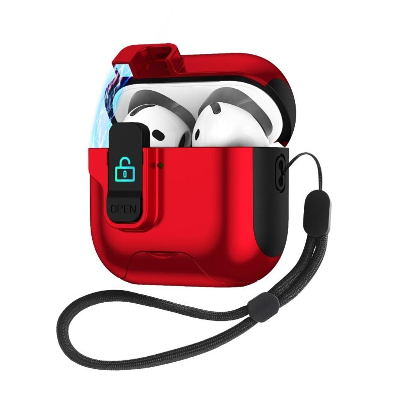 Secure Lock Design Protective Cover With Hiddens Phone Holder Compatible for Pro3 Earbuds Charging Case Shell Holder