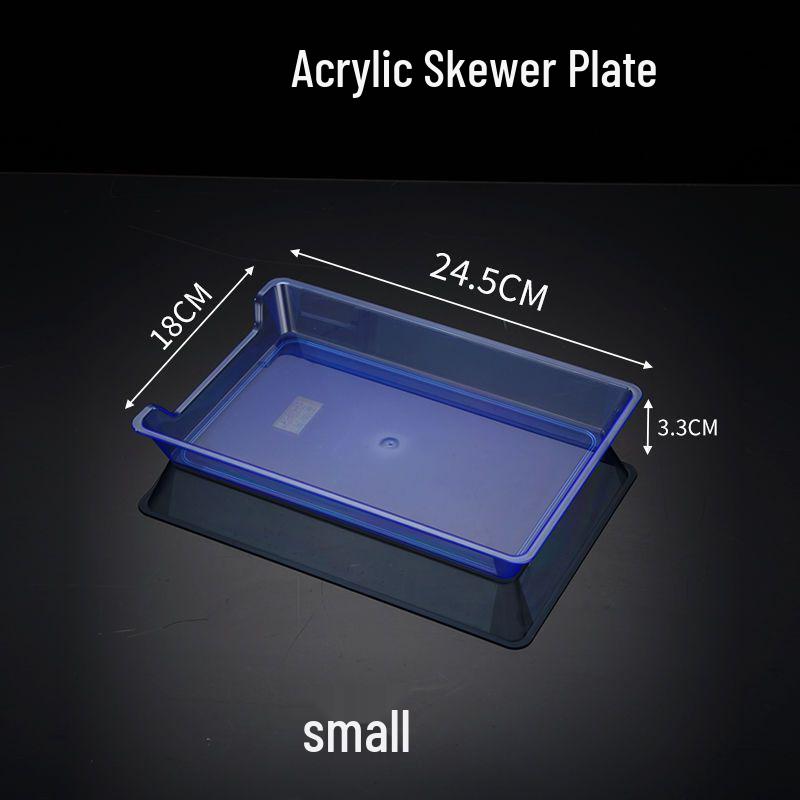 Transparent Acrylic Skewer Plate for Hot Pot & BBQ Restaurant Display