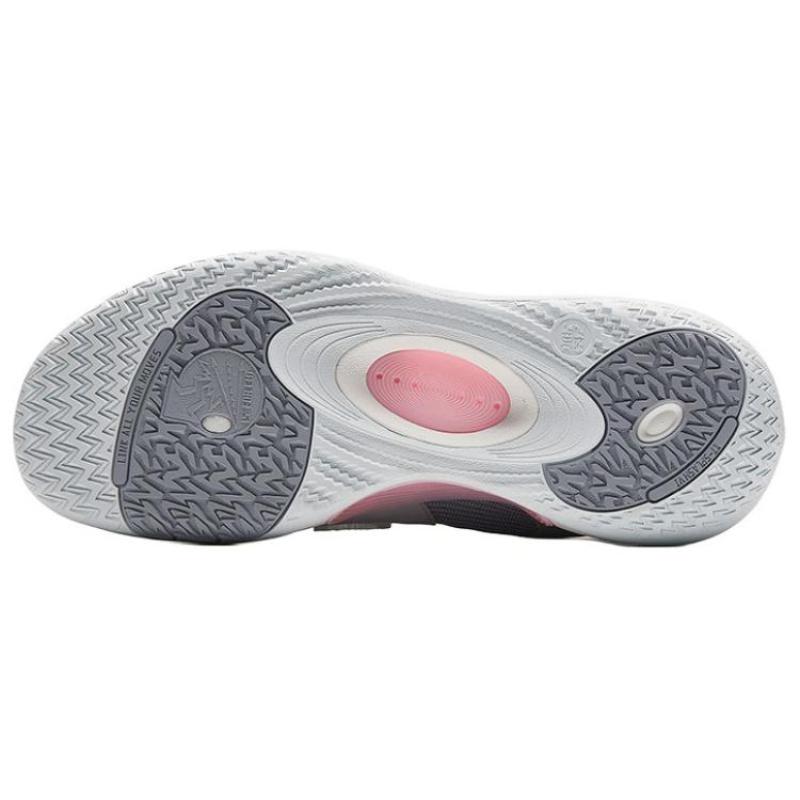 Anta Splash 6 Cushioning Slip Resistant Low top Basketball Shoes Men's White Gray Sneakers 112421108-3