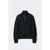 Customellow Black Turtle Neck Half Zip Sweater Black Cwwaw25903bkx