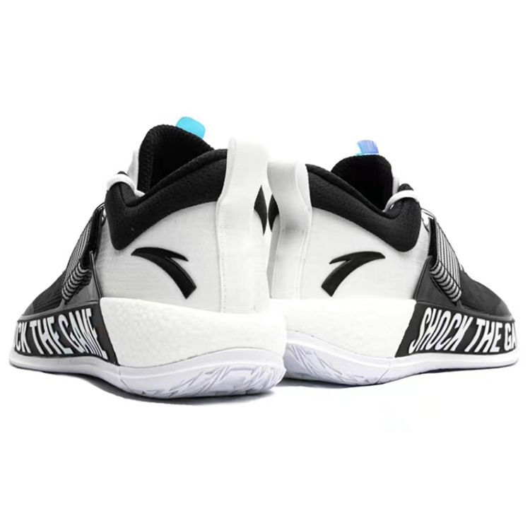 Anta Sweep 4 Comfortable Durable Breathable Low-Top Basketball Shoes Men sneaker Black White 112231608-3