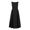 Spring and Summer European and American Style Temperament One-word Collar Waist and Thin Dress Women's French Simple Vest Long Dress