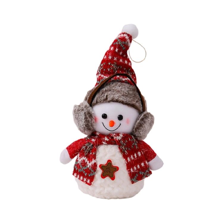 Soft Snowman Plush Doll Ornament Safe For Children Christmas DIY Decoration Home Office Party Supplies Tabletop Display