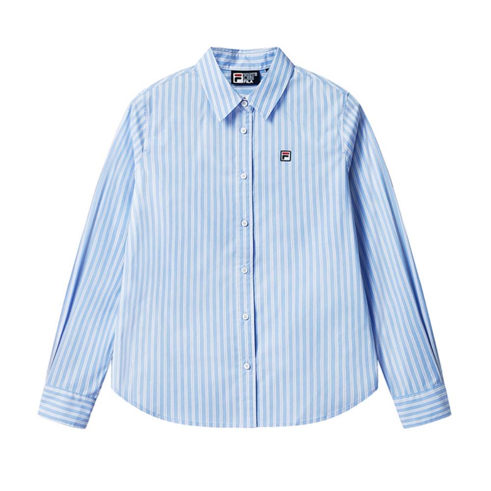 

FILA Heritage Fashion Classic Simple Casual Versatile Striped Woven Long Sleeve Shirt Women shirts F11W628410FZA XL
