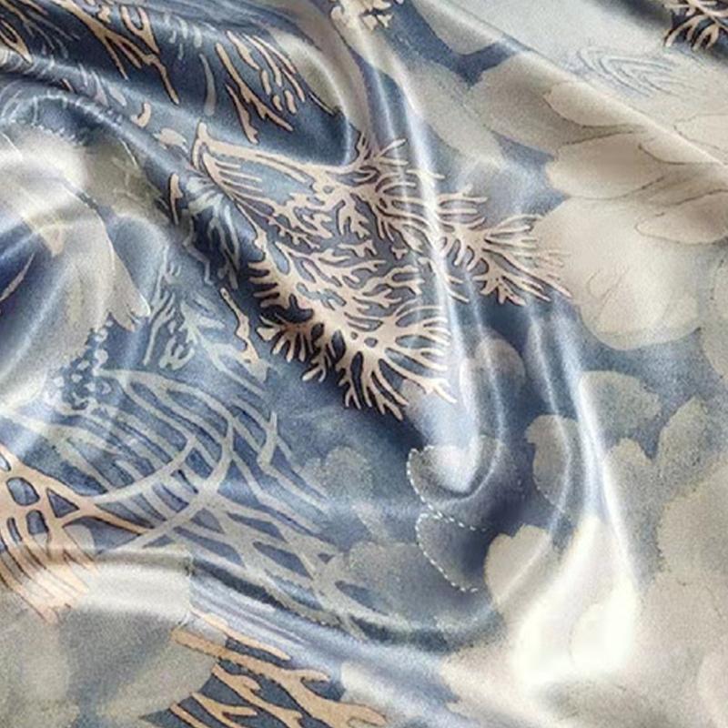 50x150cm Printed Cheongsam Satin Fabric Dress Pajamas Chinese Ancient Style Hanfu Clothing Simulation Silk Satin DIY Fabric